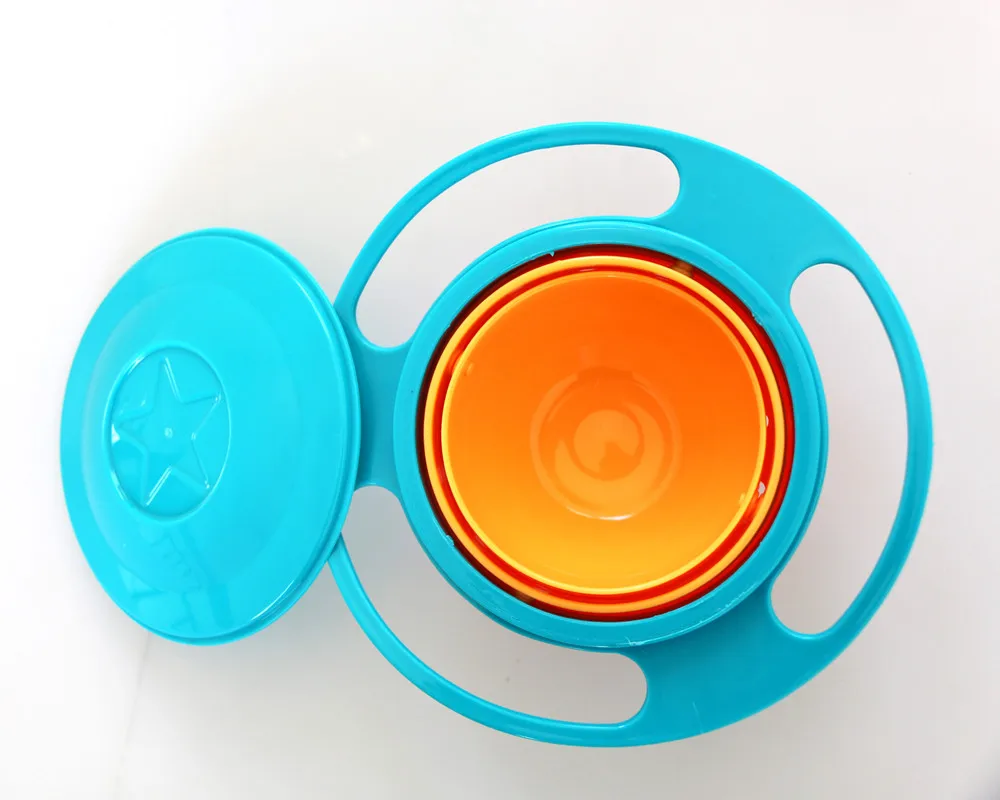 Новый дизайн, Детские 360 вращающиеся креативные балансиры, Детская универсальная непроливаемая Гироскопическая чаша, противопролитая детская посуда для кормления