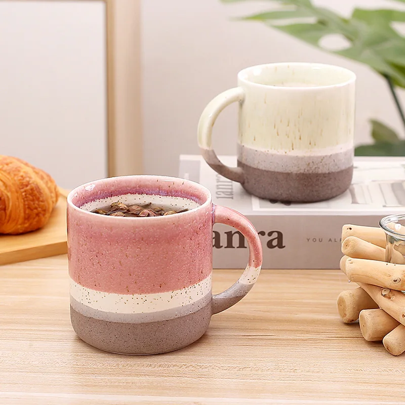 Custom Printed Cheap Price Coffee Mugs 100% Handmade Ceramic Tea Japanese Retro Clay Cups Without Handle For Restaurant