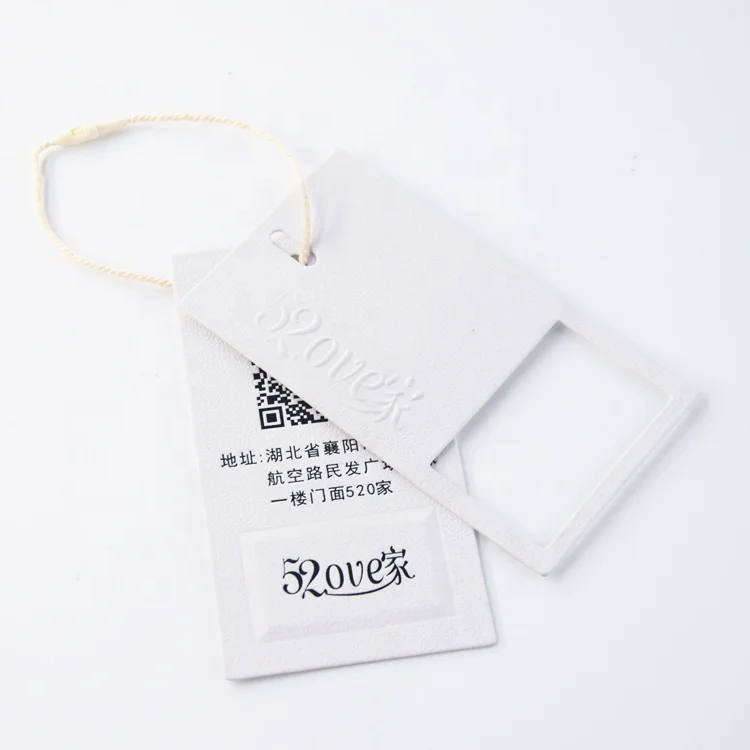 Product Hang Tag Customized Printing Paper Garment Tags Bags for Clothing