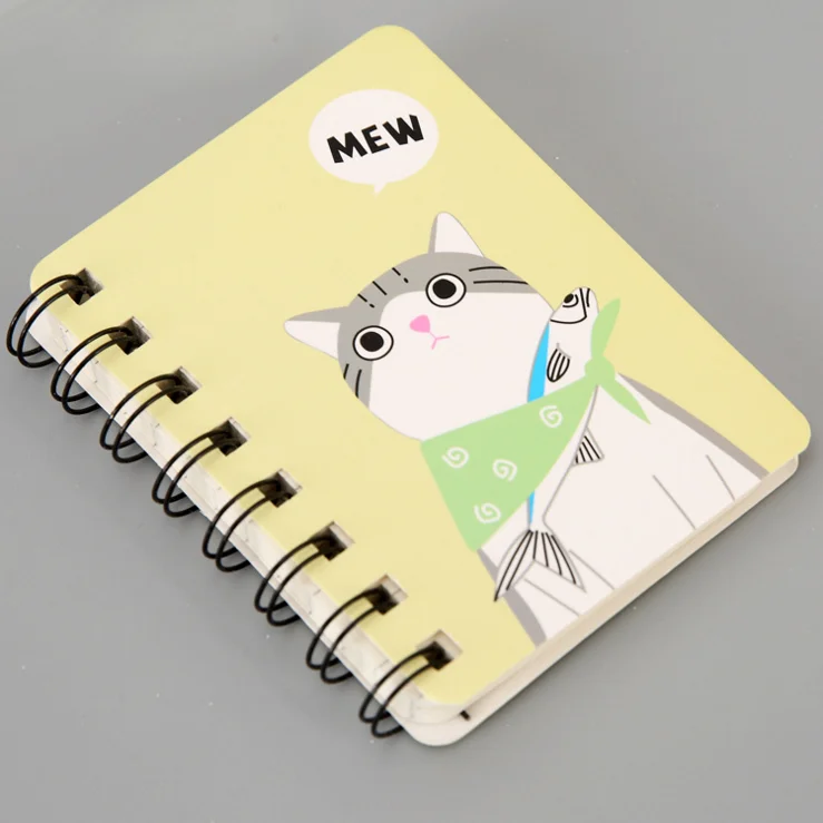 Amazon hot sale School Office Supply Cartoon Mini Diary Mini fashion popular  coil notebook