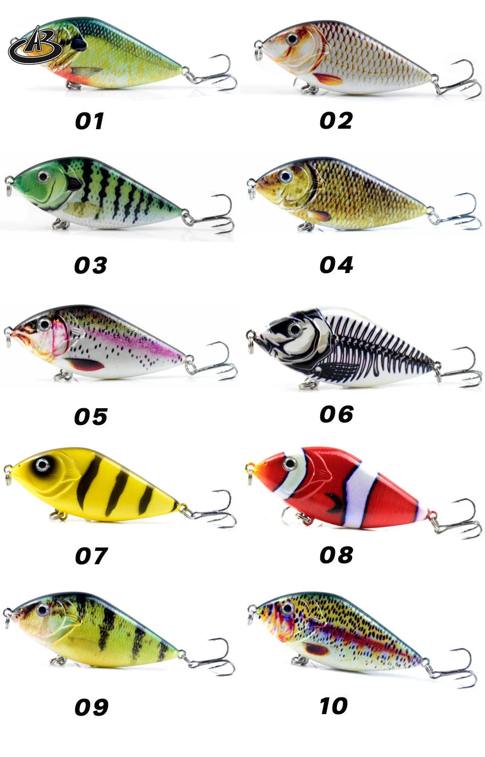 Sinking Minnow Fishing Lure Bait 70mm 14.5g Fake Lures Pike Slide Jerkbait Wobblers