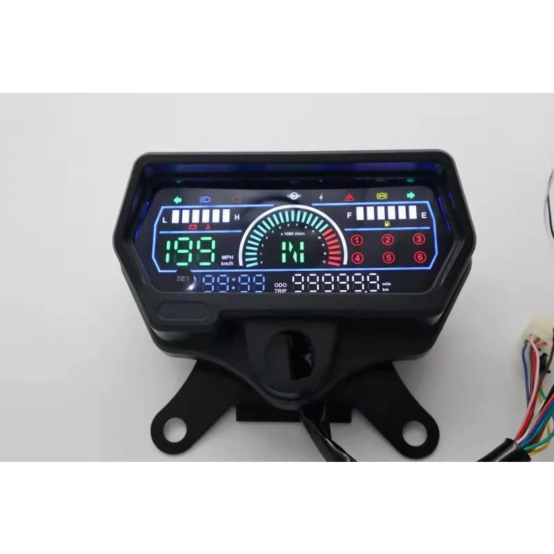 Motorcycle Speedometer Tachometer Digital Meter With USB Charge For CG125 CG150 XF150