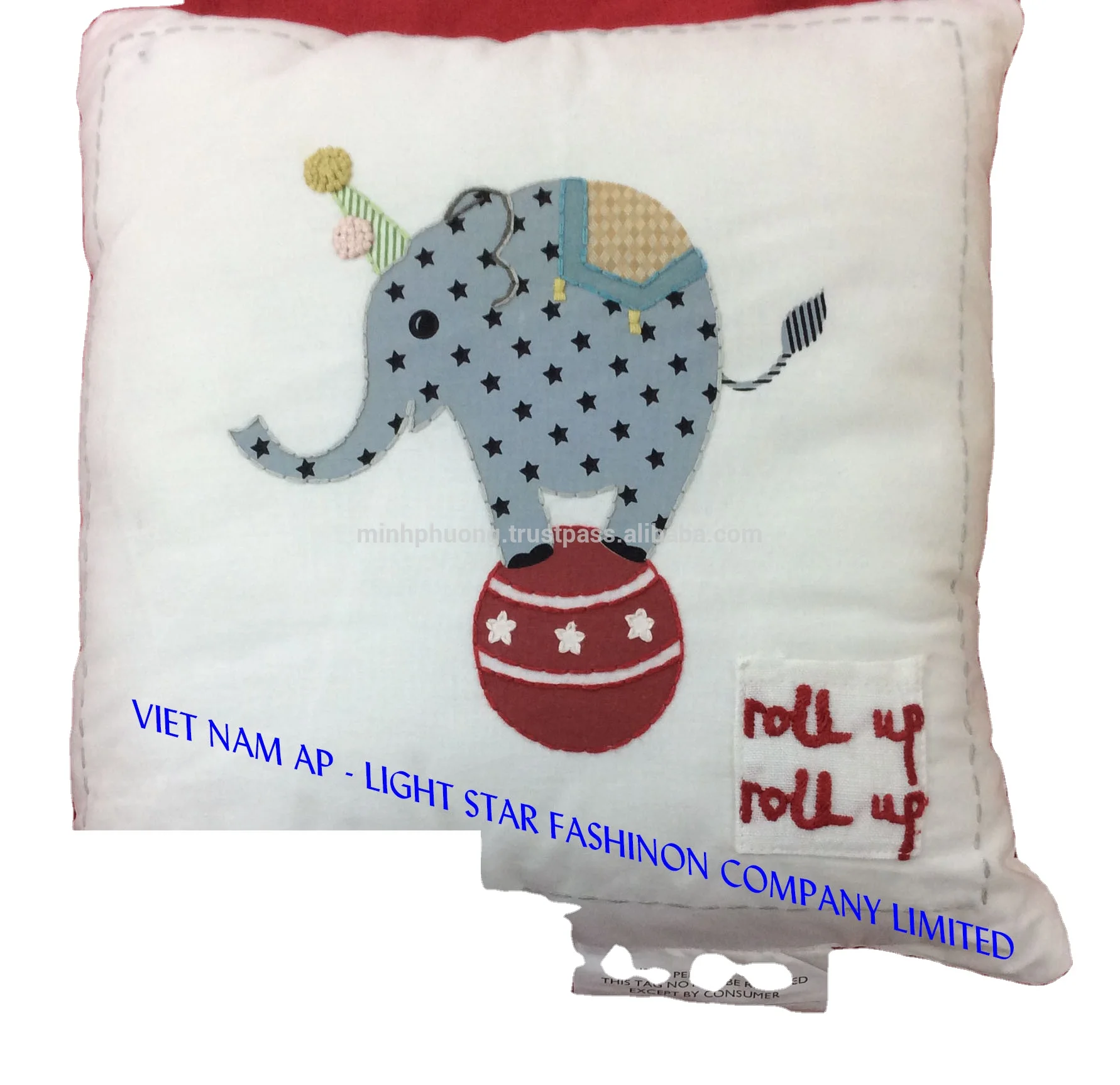 vietnam embroidery happy cushion for home