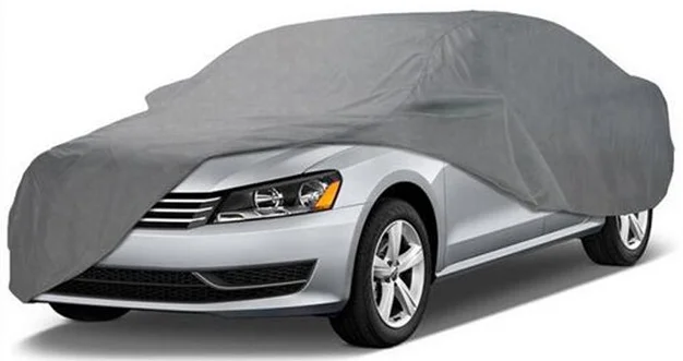 4-layers Non-woven Polypropylene Full Car Cover Indoor/Outdoor Use Breathable Waterproof Soft-lining UV Protect