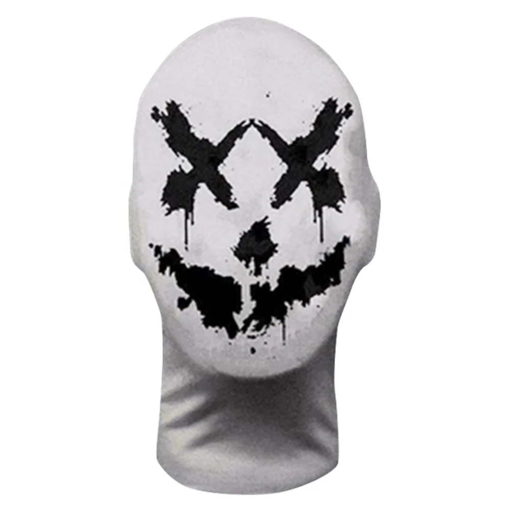 Magical Moving Inkblot Face Cover Digital Print Mask Temperature Breath Headgear Halloween Cosplay Costume