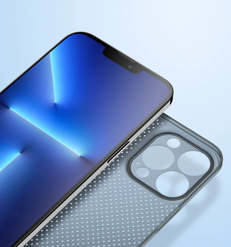 Grid Cooling Ultra Thin Shockproof Phone Back Cover Case For Iphone 15 pro max 14 plus 13 12 11 Heat Dissipation Cell Phone Case