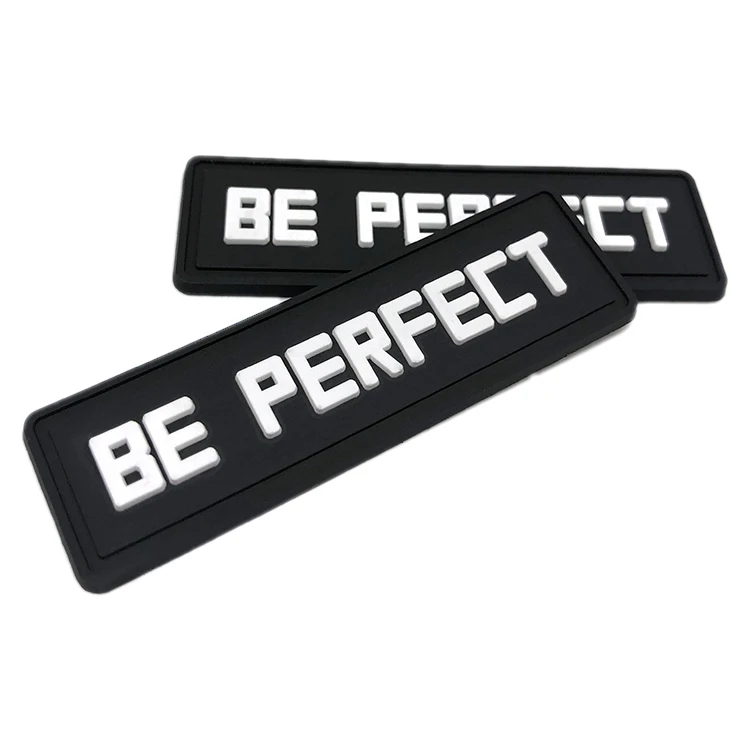 New Design Customized Embossed Logo Silicone PVC 3D Soft Rubber Patches for Garment