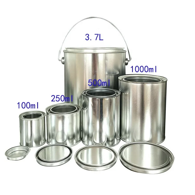 100ml-20L empty round paint can paint tin containers with tight triple lid