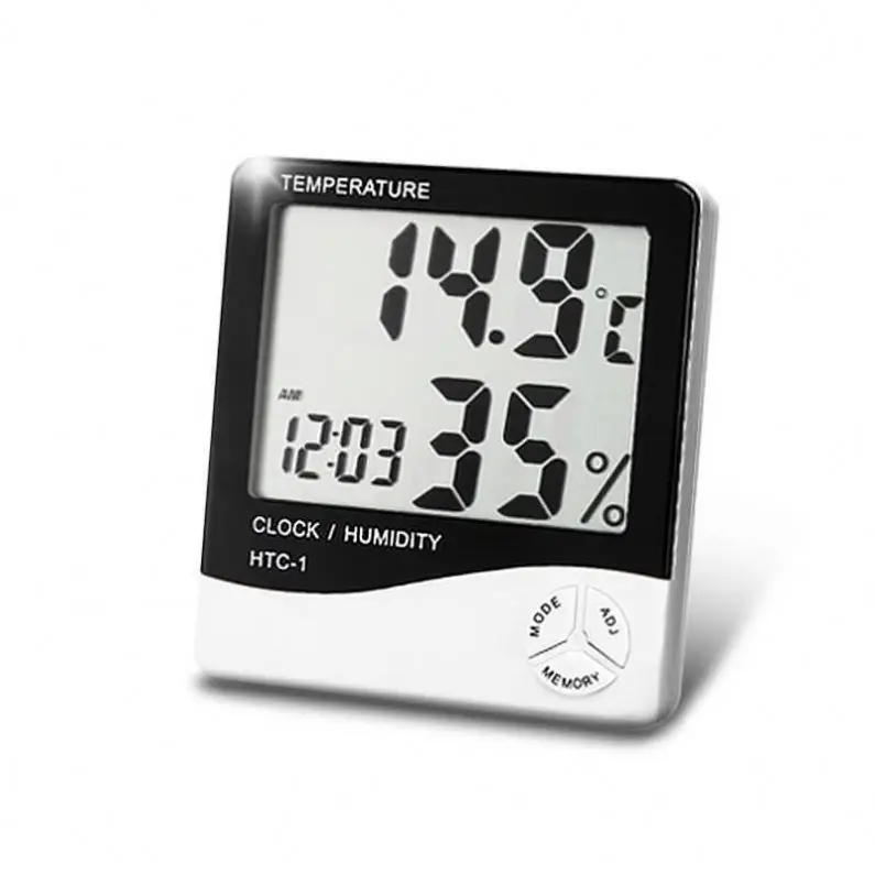 Новое поступление Amazon Термогигрометр креативный большой экран цифровой дисплей Домашний Электронный будильник термометр