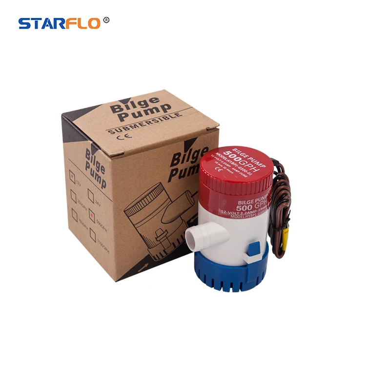 STARFLO 12v dc solar powered submersible small electric sea water pump 1100GPH 12V DC bilge water pump