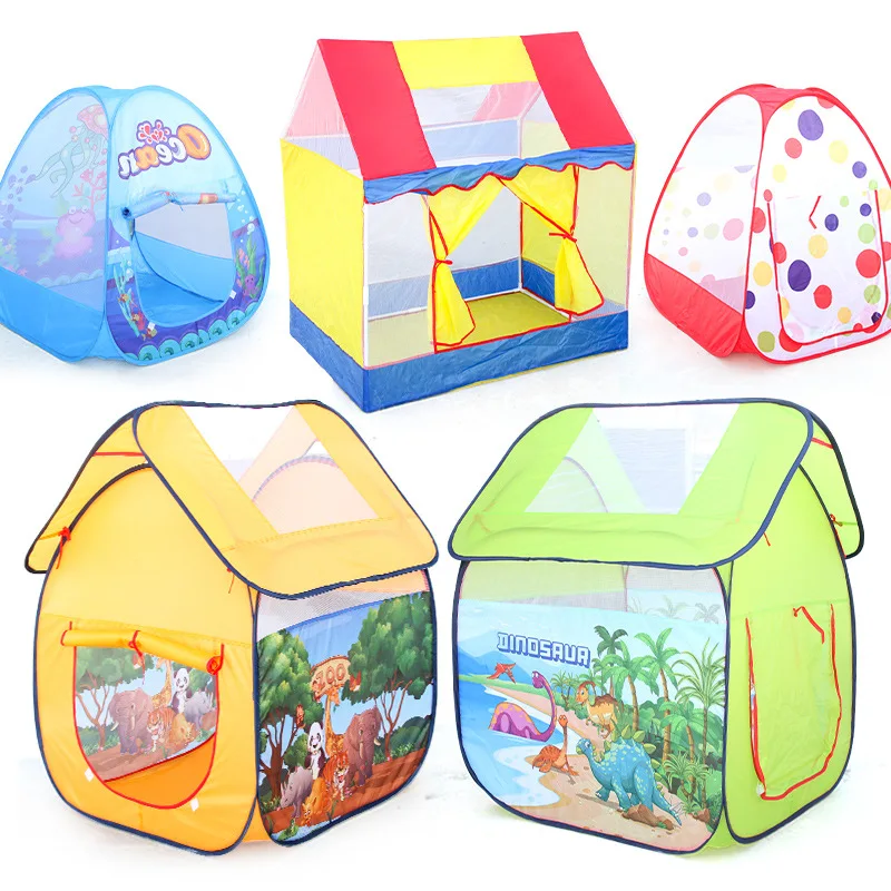 T116 Hot selling wholesale cartoon foldable pop up play toy tents for kids