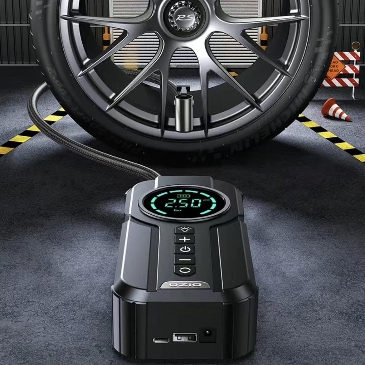 Car Battery Booster Power Bank Charger Lithium Battery Pack 16000mah Portable Car Tyre Air Pump Jump Starter