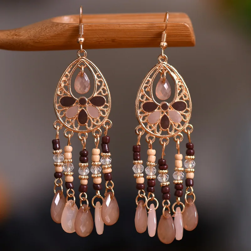 2024 western vintage Navajo Aztec Bohemian Nepal Bohemia Minority ethnic group Drop Earrings Jewelry For Women