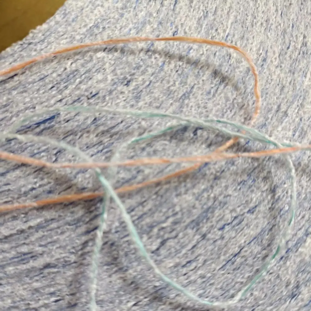 Ощущение переработанного хлопка, светло-голубой допинг, окрашенный полиэстер, высокая светостойкость, наружная пряжа для olefin Havnnes, ткань для дивана