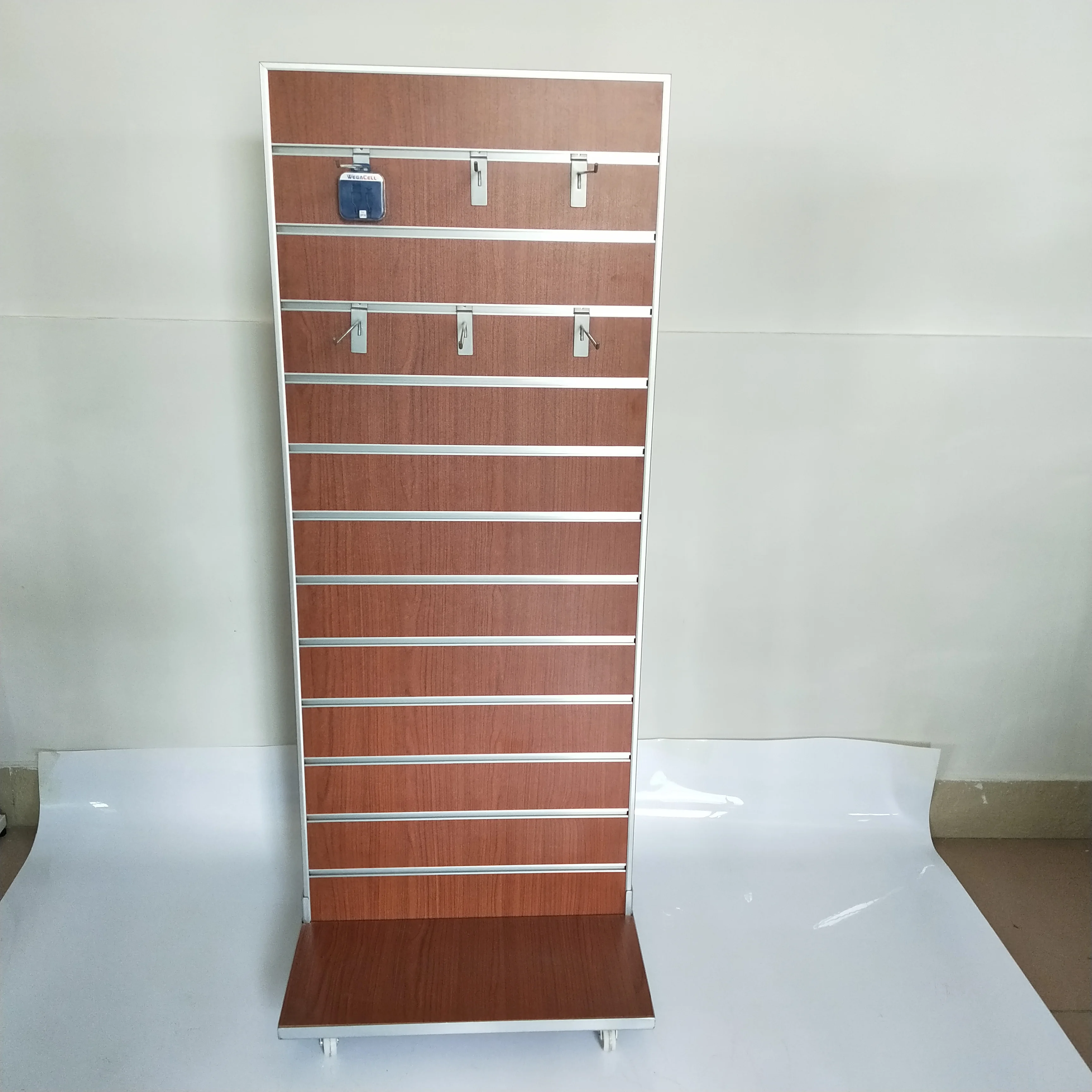 Shop t-shirt coat rack slat board wall metal hook panel accessory cheapest grooved panel slatwall display stand