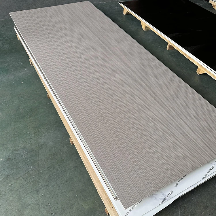 Wood plastic composite bamboo charcoal wood veneer wall panel PVC natural wood veneer door