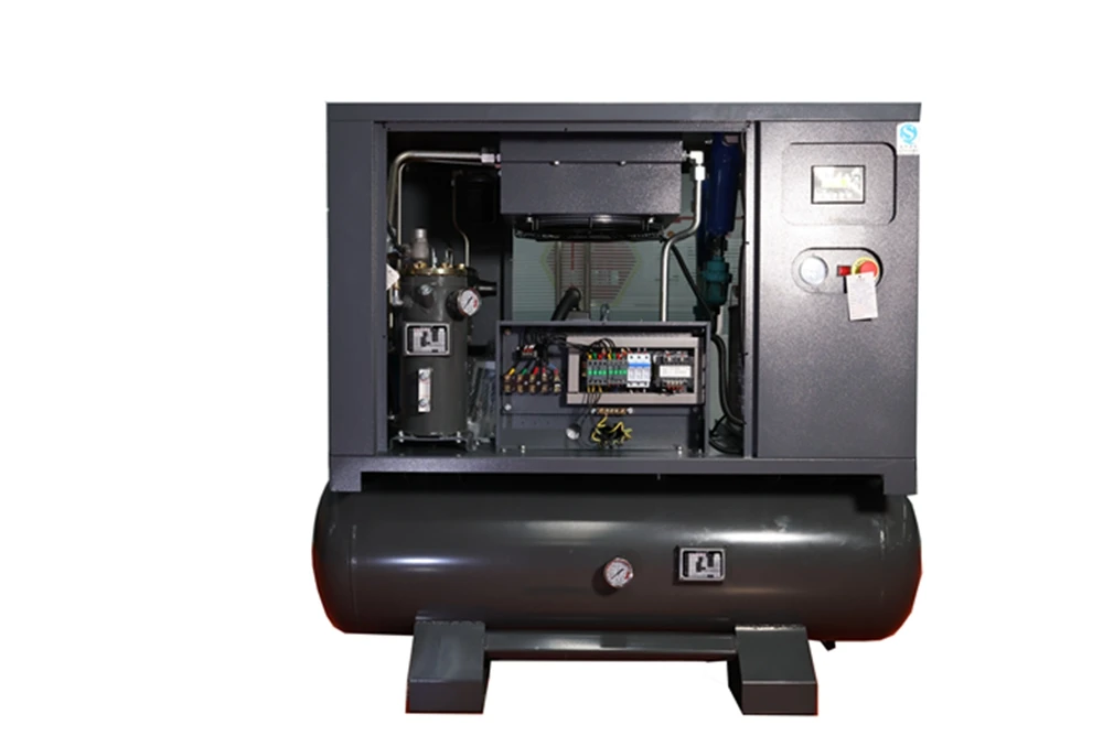 High Quality 8Bar Integrated Screw Air Compressor 7.5KW 10HP 380V/50HZ Fixed Speed Oil Injected Air Compressor