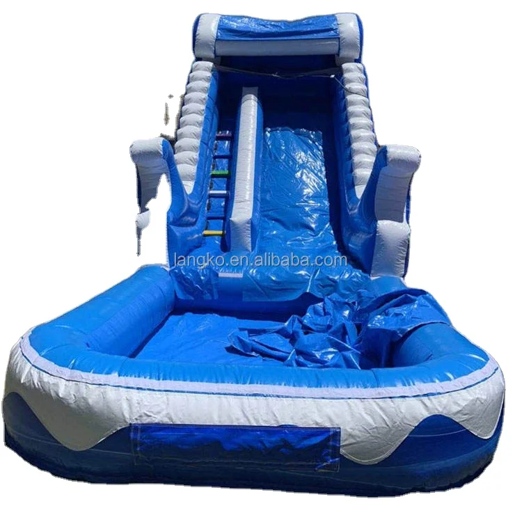 Guangzhou inflatable water slide, inflatable pool slide inflatable water slide with swimming pool