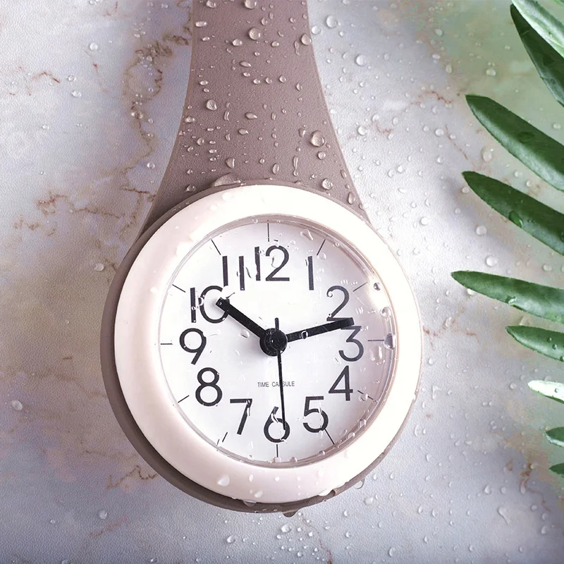Современные Простые креативные настенные водонепроницаемые мини-часы на стену для ванной и кухни