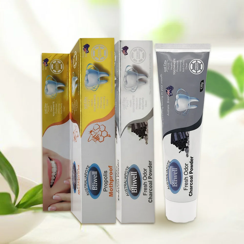 
OEM Private Label Brand Tooth paste Activated Bamboo Charcoal Whitening Toothpaste 