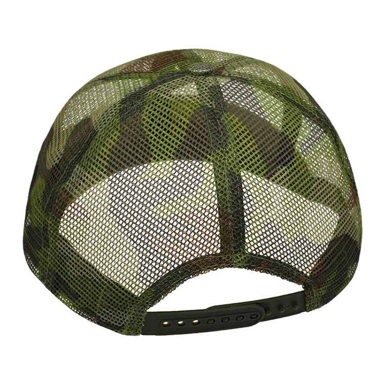 Fashion Custom Army Fans Outdoor Blank Camouflage Full Mesh Trucker
