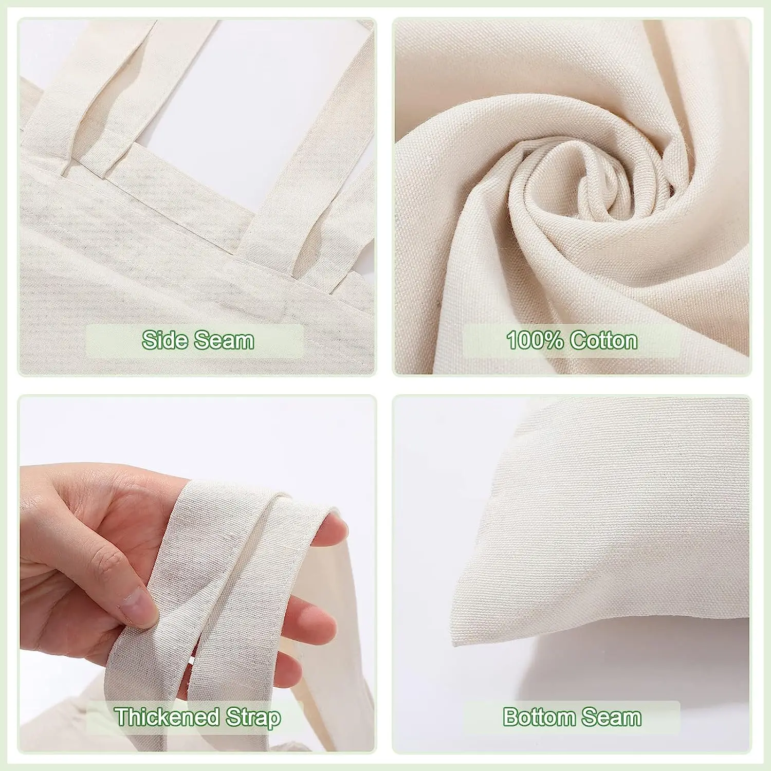 Custom Printed Canvas Tote Bags Natural Color Organic Cotton Tote Bag 100% Cotton Muslin Plain Shopping Bags