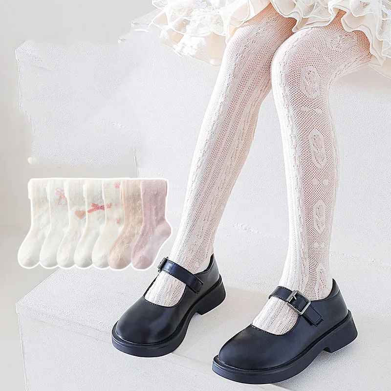 Tights For Girls Summer Thin Mesh Breathable Baby Leggings High Quality Solid Color Pantyhose