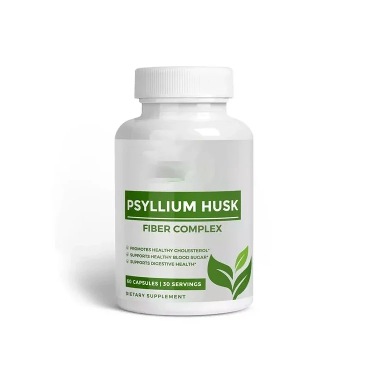 OEM/ODM Psyllium Husk Caps dietary Supplements 500 mg Non-GMO Project Verified Natural Soluble Fiber Intestinal Health