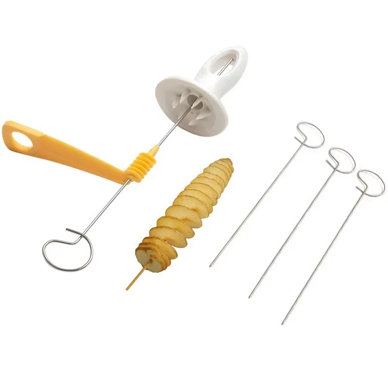 tornado spiral potato cutter manual twisted potato slicer potato tornado chips making tool