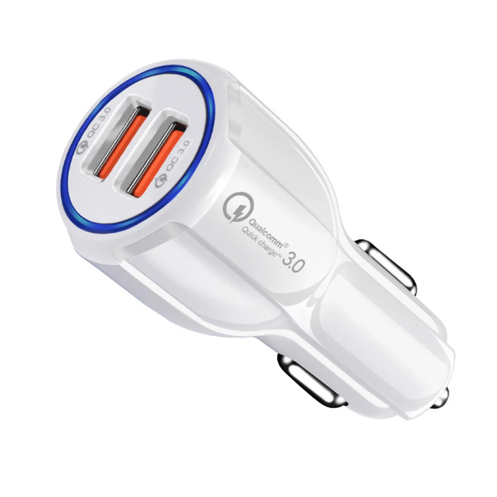 
SIPU QC3.0 Fast Charge DC5V 6A Dual Usb Port Car Charger 3.1A 32W Car Charging Adapter 