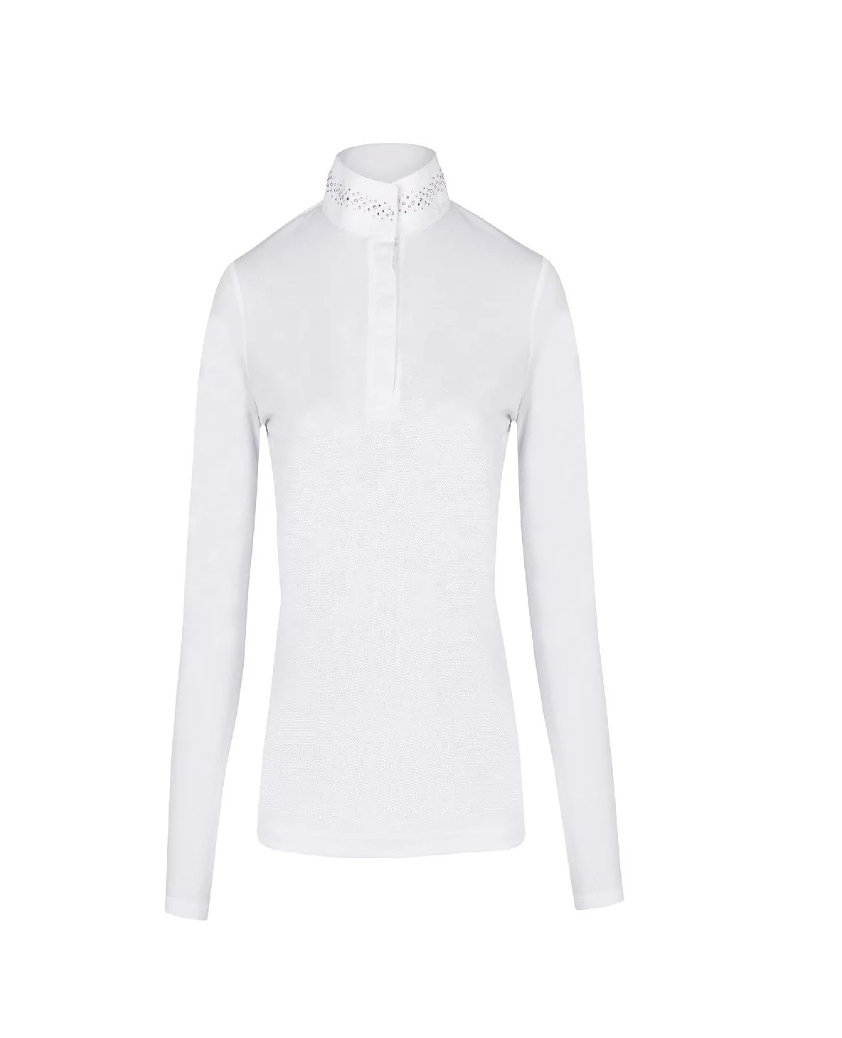 White Equestrian Competition Womens Quick Dry Long Sleeve Yoga Workout Shirts Horse Riding Equestrian Clothing Gym Fitness