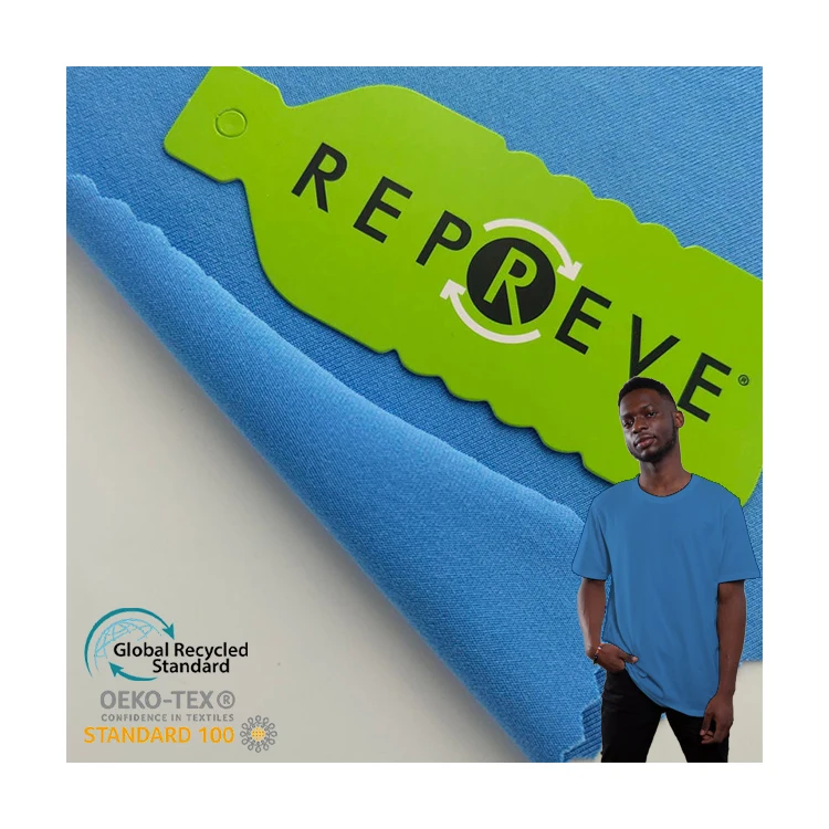 GRS Certified Environment Friendly Recycled Polyester Fabric Plastic Bottle Stretch Spandex Recycled Fabrics