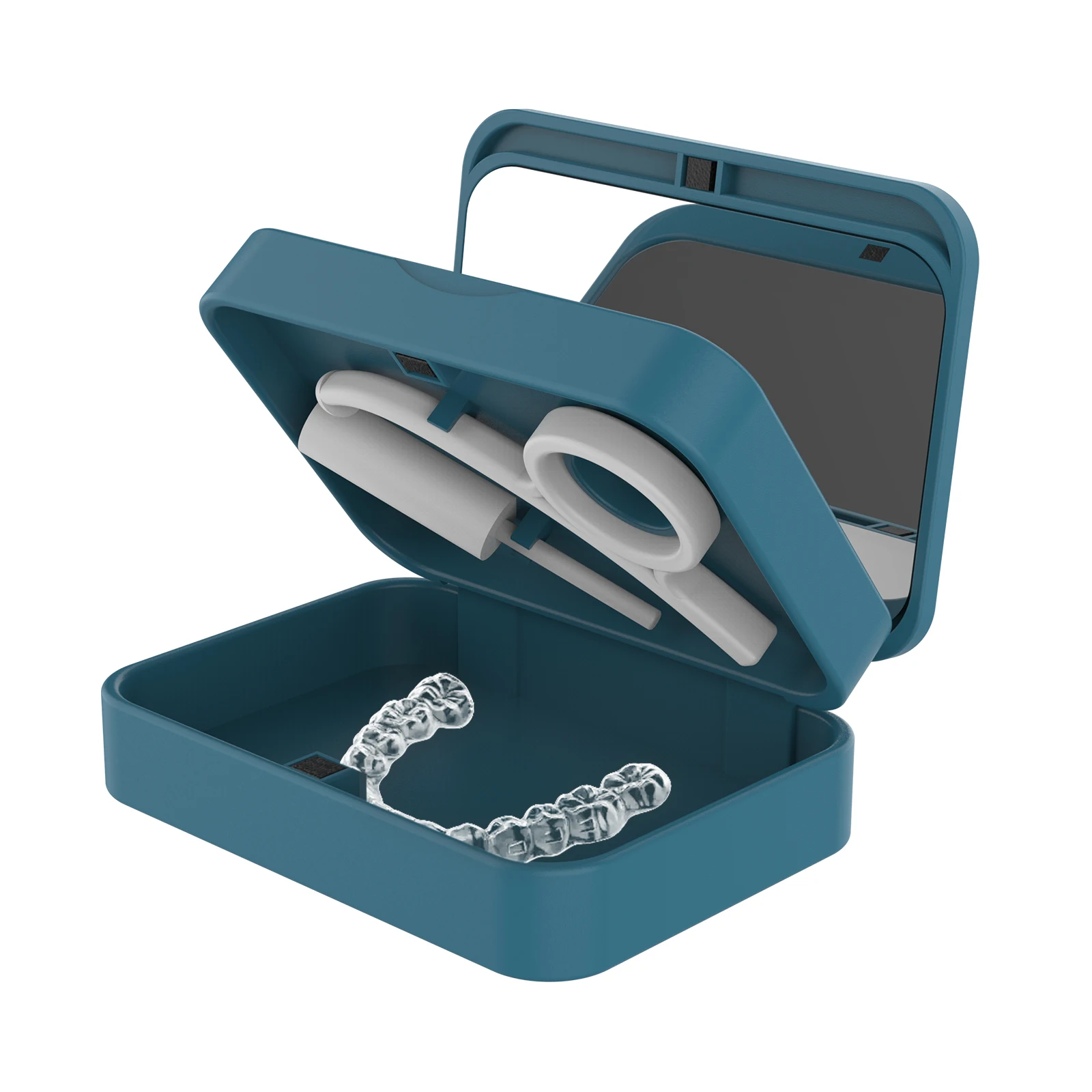 Новая новинка красочная коробка для зубных скоб пластиковая ортодонтических протезов с зеркалом