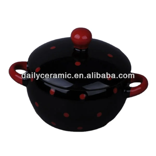 
promotional ceramic soup tureen with dots 