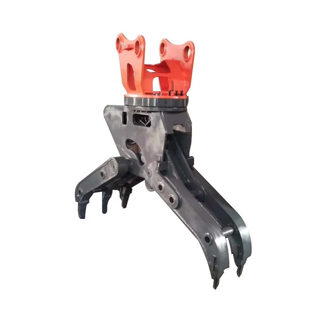 New Single-Ram Excavator Hydraulic Grapples with Box Teeth for Construction Farm Home Use Featuring a New Motor and Pump