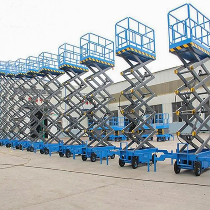 6m 8m 10m 12m 14m 18m 500Kg 1T 2T capacity Electric mobile scissor lift man lift mobile  lifting platform