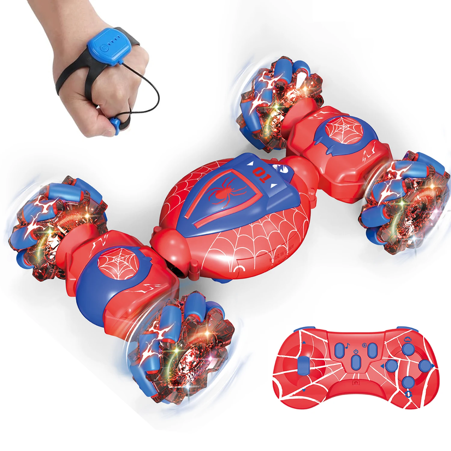 RC Control Car Toys 360 Rotating 2.4GHz Fast Stunt Cars with Wheel Lights Off Road Baby Toy Car