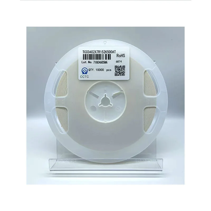 Керамические конденсаторы Cultilayer CCTC TCC0402X7R152K500AT SMT 0402/1005 X7R 1.5nF 50V прецизионный конденсатор поверхностного монтажа