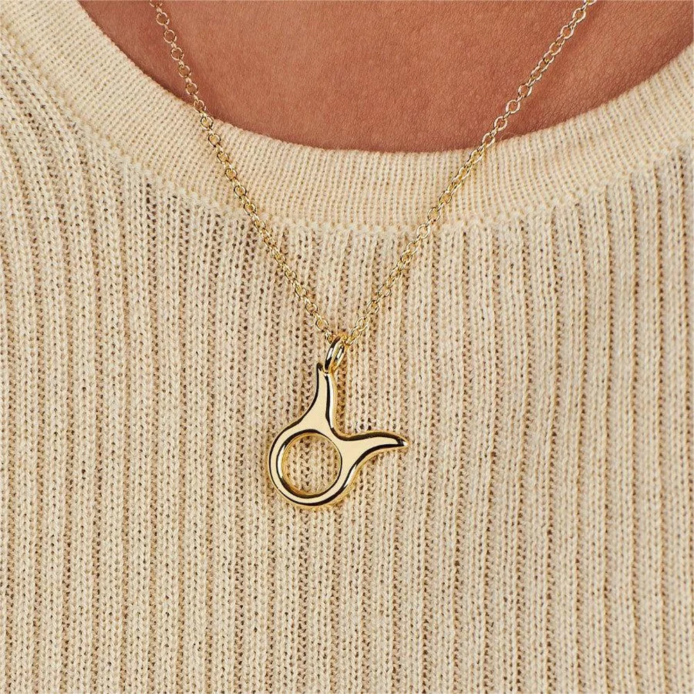 Fashionable Simple Style Horoscope Pendant Stainless Steel Necklace Zodiac Jewelry Birthday Gifts for Women