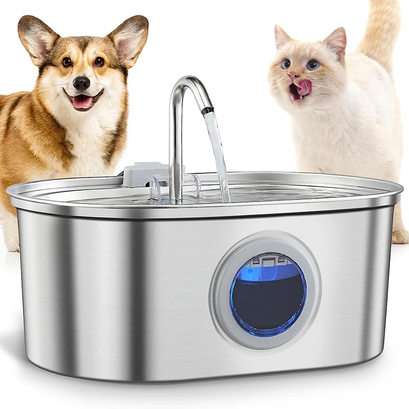 Smart 100% safely 304 Stainless Steel Automatic 3.2 L Pet Dog Cat Water Dispenser Drinking Cat Water Fountain for Pet