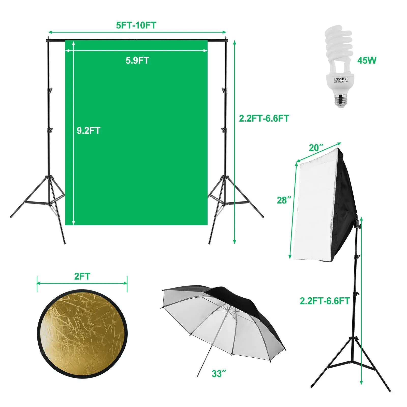 photo studio accessories  Backdrop with Stand Light lamp tripods Kits photography Sets backdrops photography props