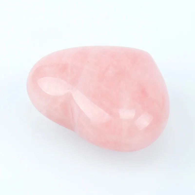 Love Gift Carved Healing Crystal Stone Quartz Heart Puffy Heart Shape Natural Wholesale Gemstone Rose Feng Shui Souvenir Neutral