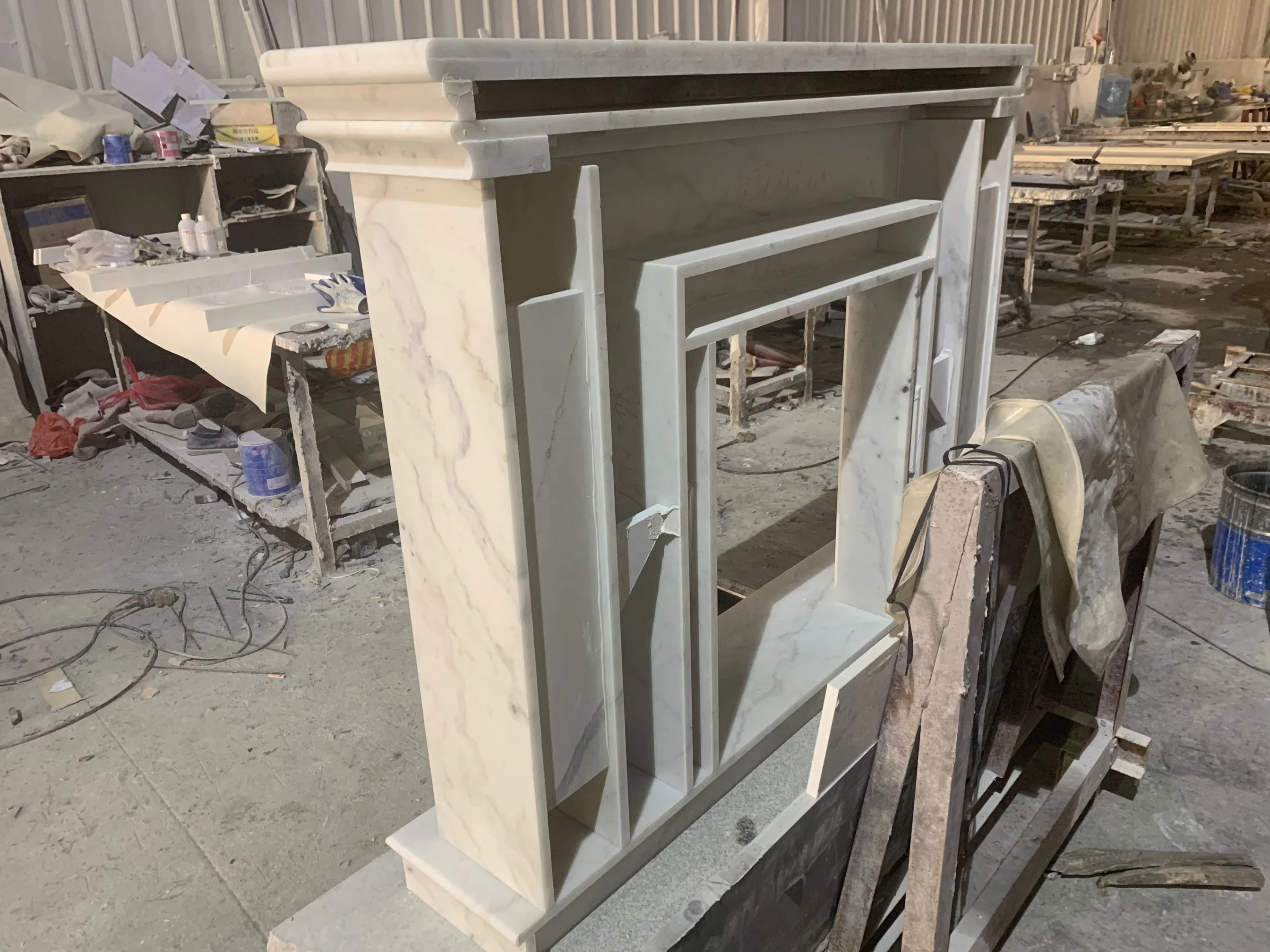 Лидер продаж, Современная каминная полка BOTON STONE из натурального мрамора для камина