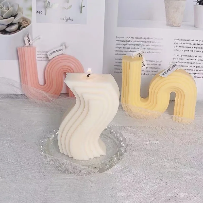 Creative Custom DIY Dropship Handmade Home Decor Party Natural Wax Coloured Irregular Geometry Luxury Candle