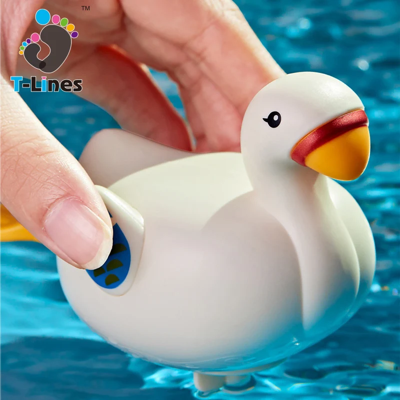 New arrival baby bath animal cute wind up goose bathing time play water bathroom toys for kids