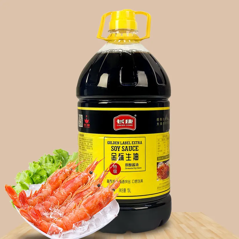 5L Gold  Light Soy Sauce Gluten Free Soy Sauce Concentrate Non-gmo Made In China