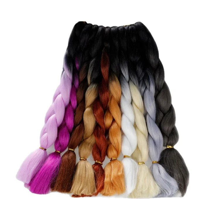 41 inch African chemical fiber wig big  braid high temperature Yak wire braid ombre HAIR