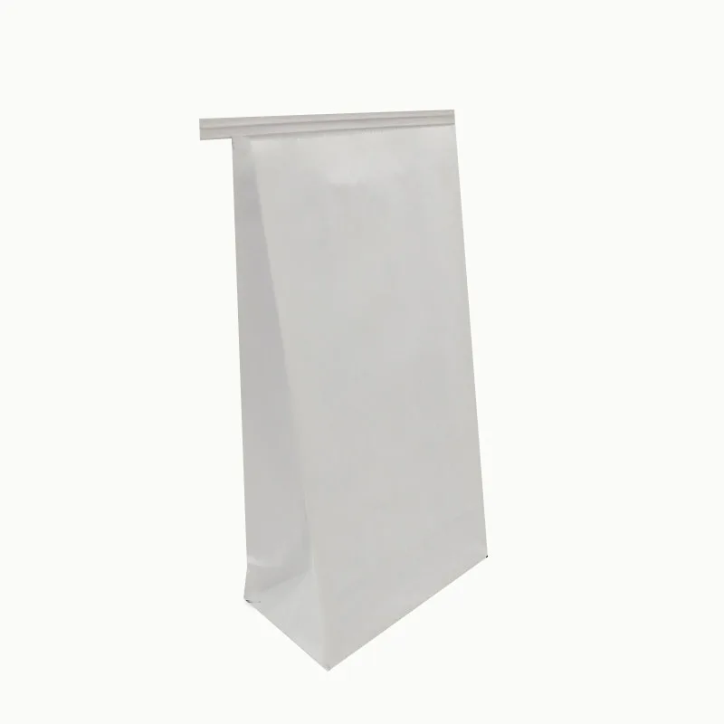 Brown & White Kraft Paper Carrier Bags Handles 25Kg Flatten Kraft Paper Bag Food Grade Oil Proof