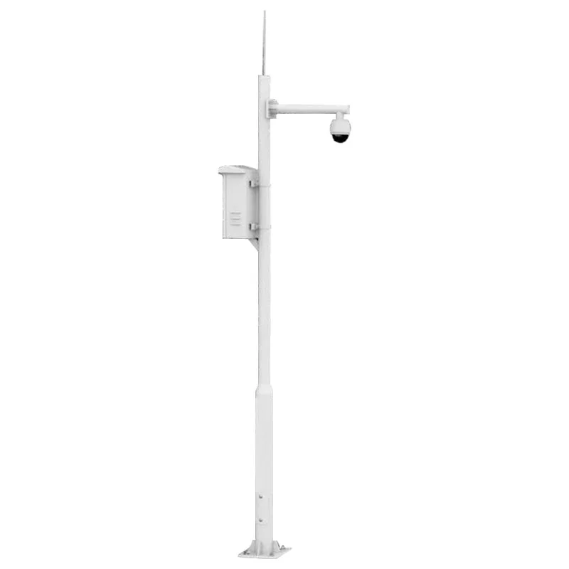 6m 8m 10m SS 304 Single Arm Traffic Telescopic CCTV Camera Mast Aluminum Pole for monitoring