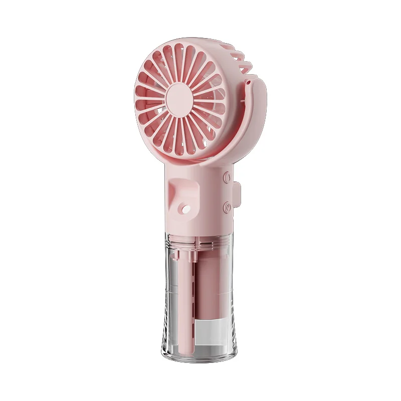 2024 New Handheld Spray Portable Small Fan Gift Custom Humidified Handheld Wearable Fans For Outdoor